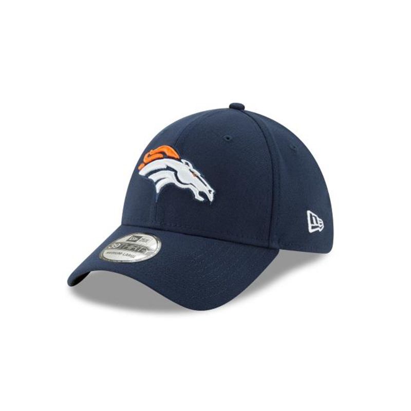 NFL Denver Broncos Team Classic 39Thirty Stretch Fit (EXU7123) - Blue New Era Caps